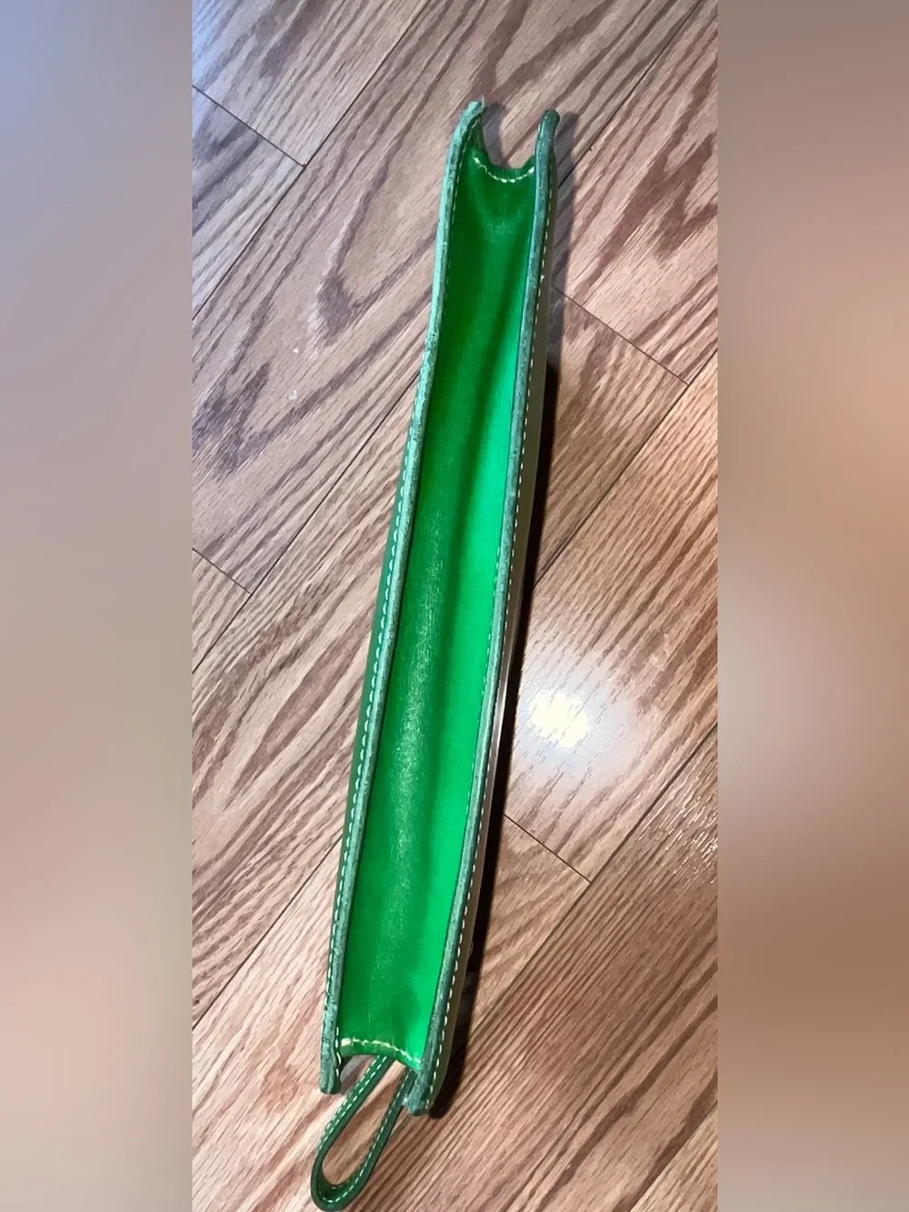 kate spade Emerald Green Leather Pouch Wallet wristlet strap - Picture 7 of 16